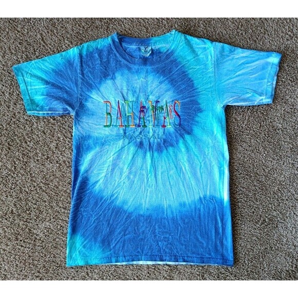 Vintage Bahamas Nassau T-Shirt Women's Small Tie Dye Short Sleeve - Picture 1 of 6